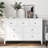 Modern White 7 Drawer Dresser-1358764556