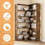 Bibliothèque d'angle à 6 niveaux avec baffles pour un rangement efficace-1751544806