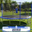 Trampoline d'extérieur en acier 15 pi bleu-131655935