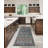 Aspers Machine Washable Teal and Ivory Area Rug-2027517432