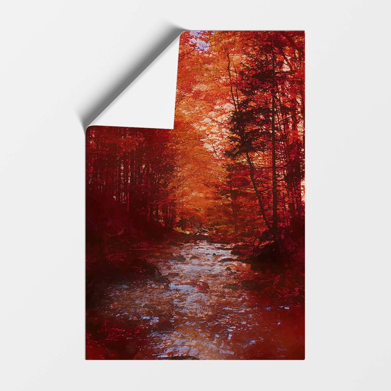 The Woodland Stream In Abstract - Print, 42 cm H x 29.7 cm W x 0.1 cm D, Paper