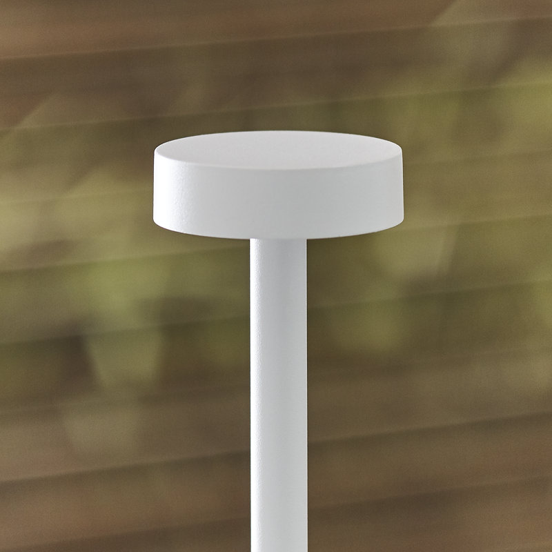 Moneta Accent Rechargeable Table Lamp, Matte White