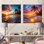 2 pièces sur toile - Beach Sunset Beach