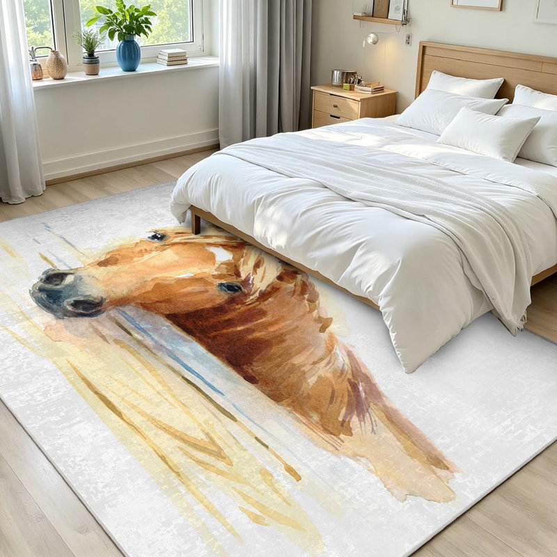Magnifique tapis d'intérieur rouge et rouge, Rectangle 71" x 98"