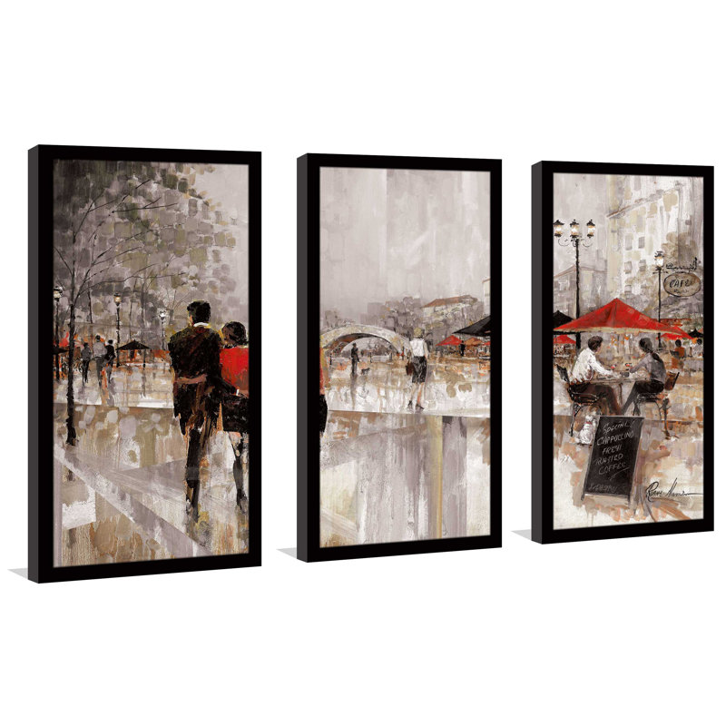 « riverwalk charm charme iii », reproduction de peinture à l’huile à multiples images, L 40,5 po x H 25,5 po x P 1 po