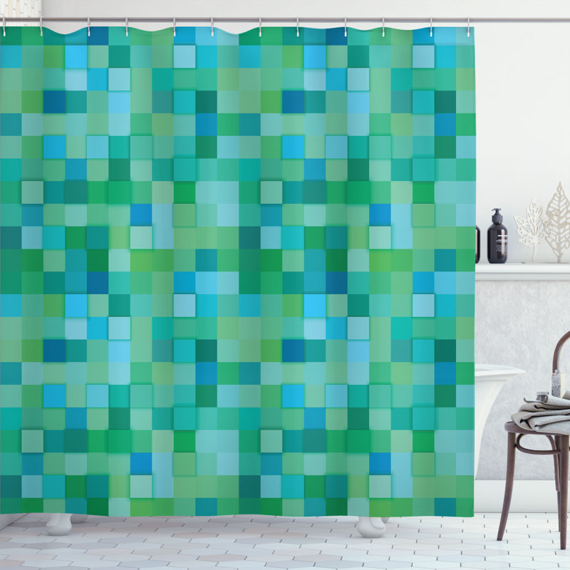 Shower Curtain with Hooks Included, 84"H x 69"W