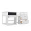 Lit mezzanine compacte simple avec tablette de bureau mobile et tiroirs-1150659246
