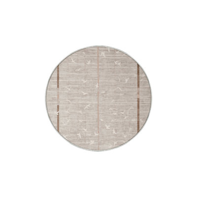 Machine Washable Beige Area Rug