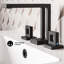 Robinet de salle de bain à double poignée Pierre, noir mat Pierre