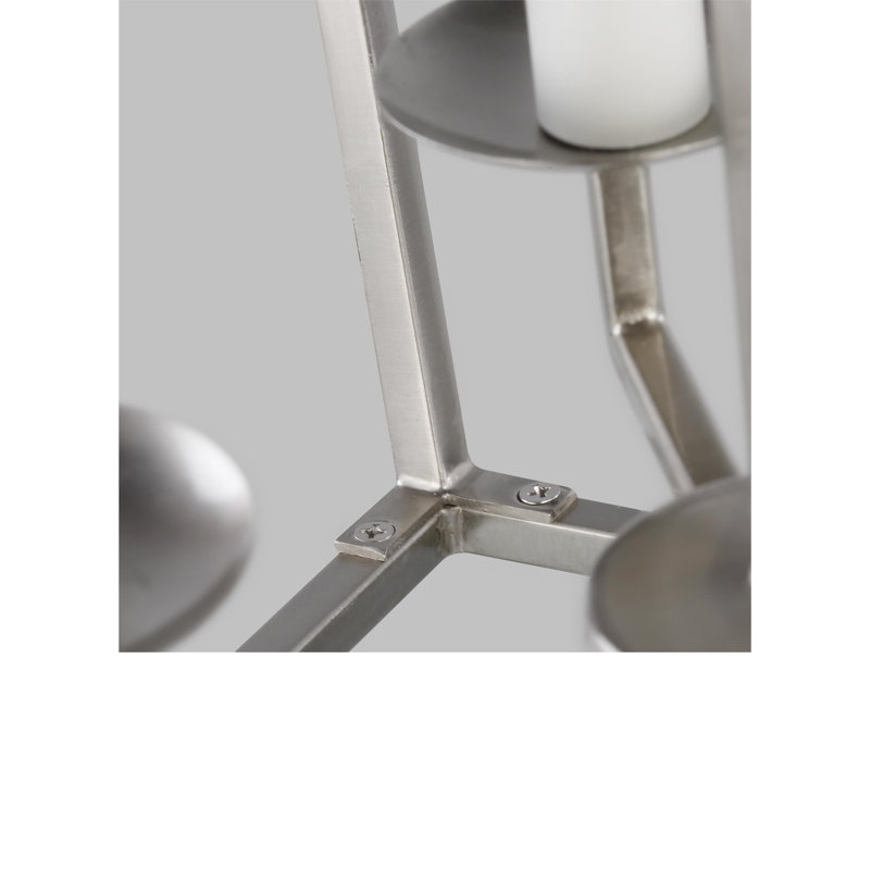 Dianna 4 - Light Chandelier, Brushed Nickel, 24.4"H x 17"W x 17"D, No 