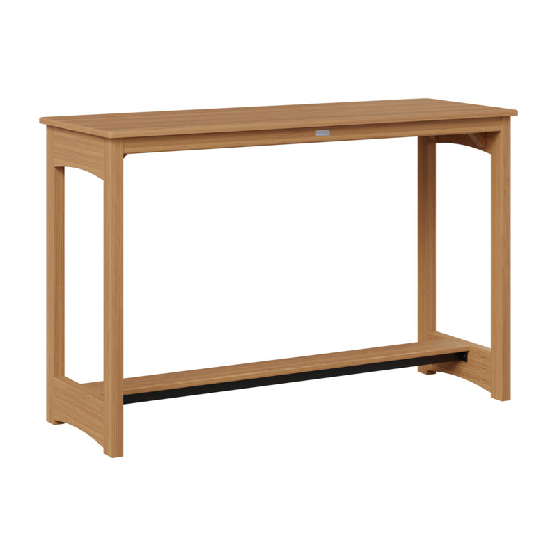 Table de bar Berlin Gardens, 38.5" H x 60" W x 22" D, Teck naturel, Coquille de mer