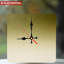 Horloge murale carrée en bois 10 po avec mouvement à quartz silencieux-1450540357