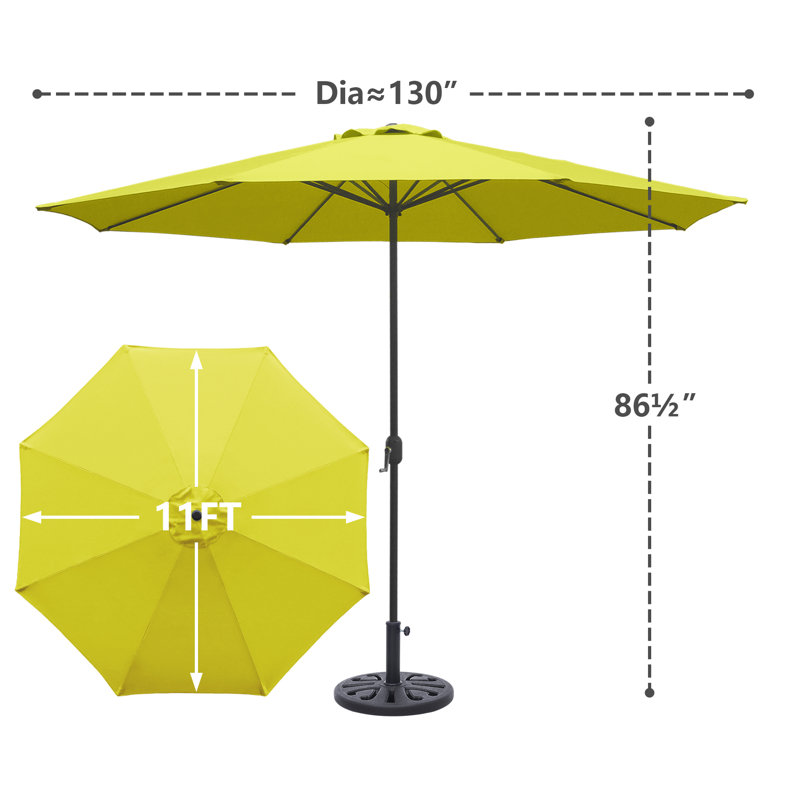 Parasol de marché 11 pi Gina, Yellow