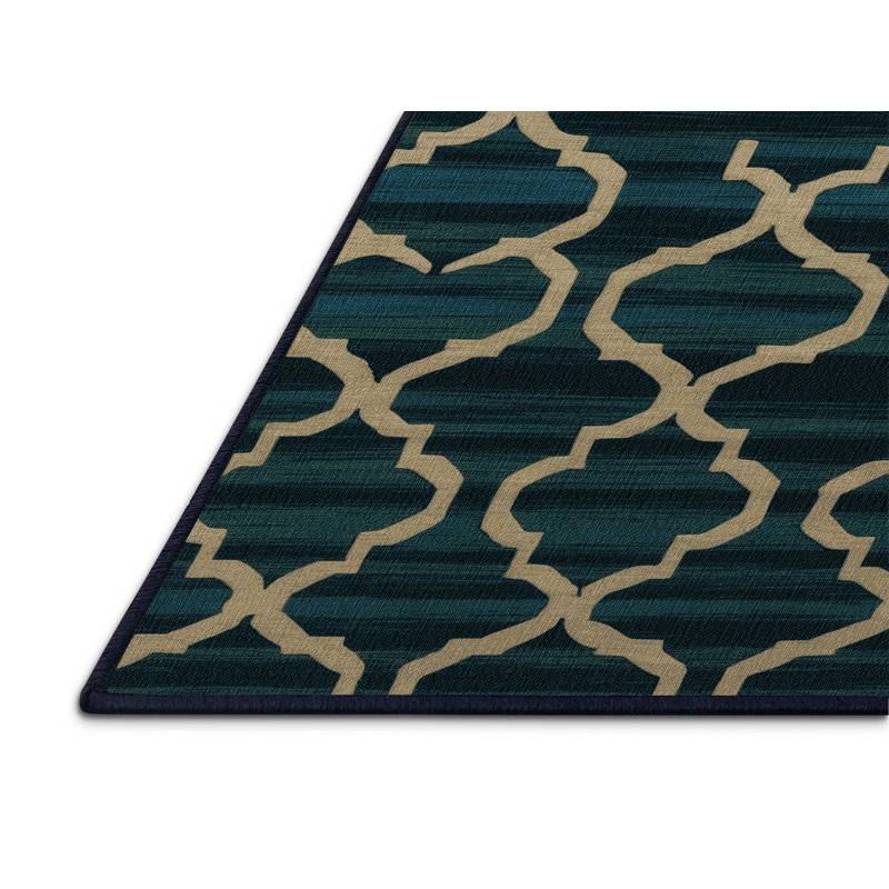 Tapis gris en treillis lavable à la machine
