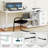 L-Shaped Desk with Power Outlet 55" Reversible Computer Desk with 3 Drawers-460727101