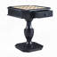 Table de jeu noire à 2 tiroirs