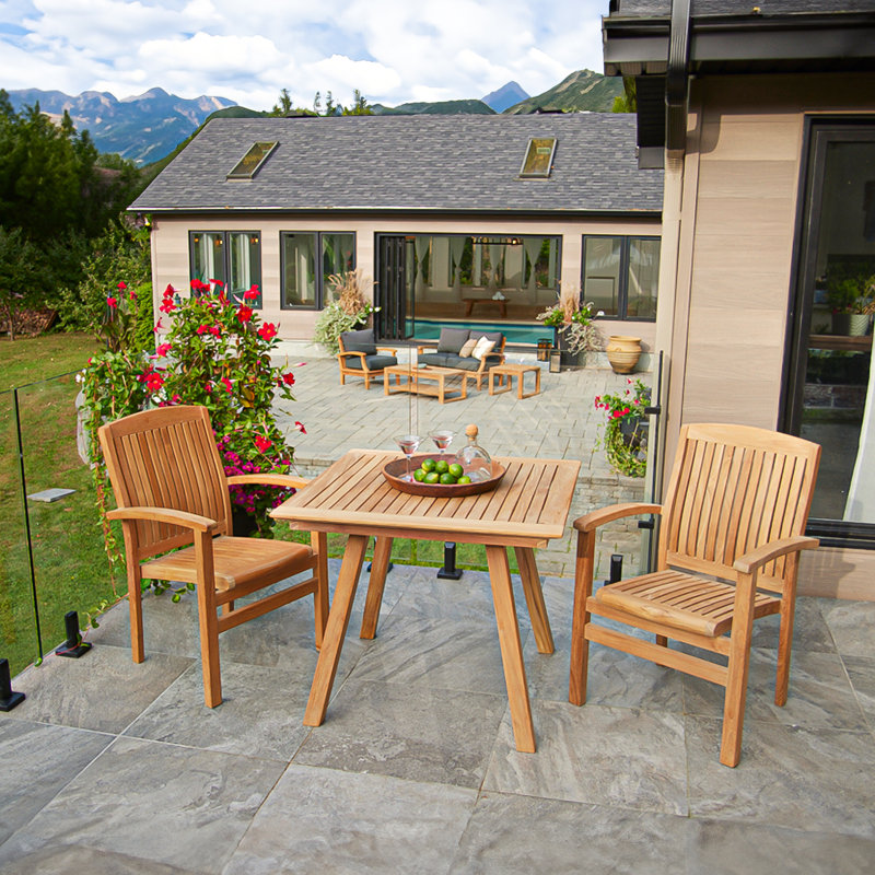 ARB Teak Outdoor Collection Outdoor Teak Dining Table, 36" W x 36" L x 29.50 " H