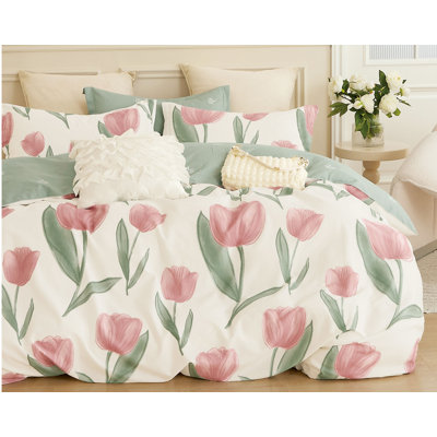 Cotton Twill Floral Comforter Set