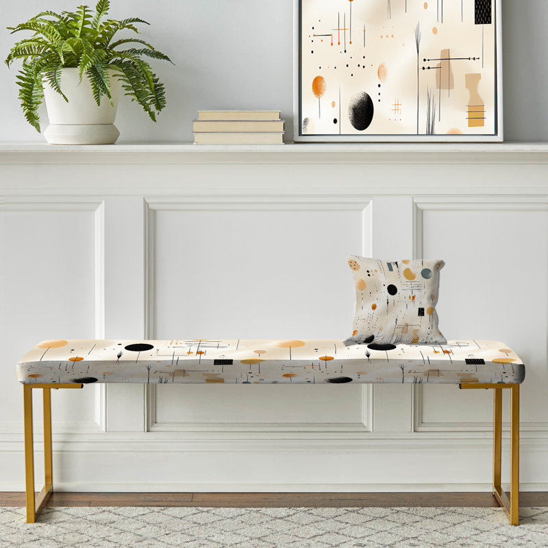 Motif de fougères beige bohème minimalisme Boho