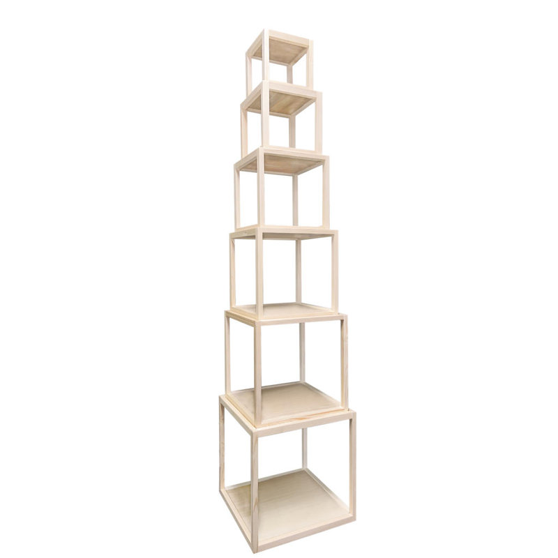 Abigayle 6 Tier Bookshelf, Natural