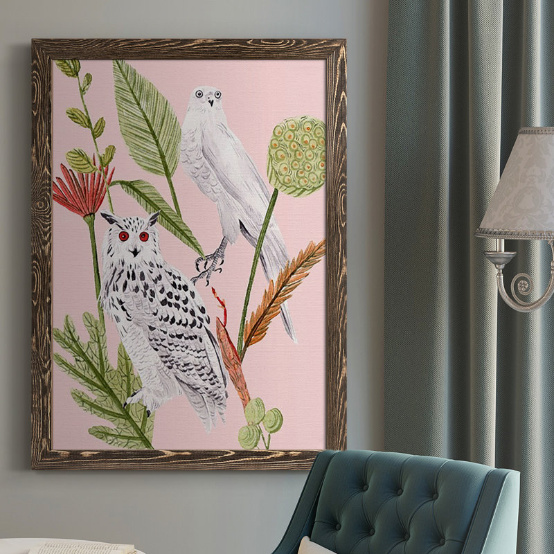 Birds In Motion V, reproduction d'art sur toile, H 43,5 po x l 31,5 po x P 1 po, Noyer