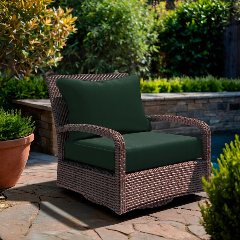 Deep Seat Cushion, 24" X 48" X 5.5", Premium Memory Foam Core With Rolled Front & Boxed Edge Seat, Sunbrella Fabric, Patio Cushions For Outdoor Sofas & Loveseats