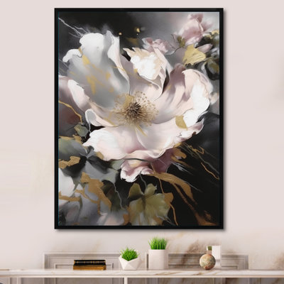 Marguerite blanche et dorée Symphony I - impression