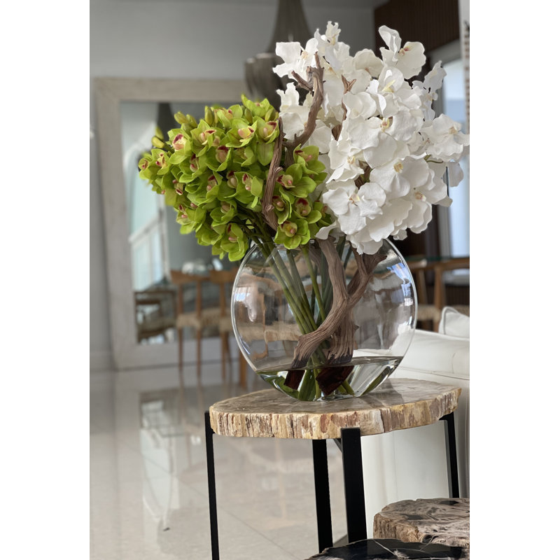 Vandas and Cymbidiums Centerpieces in Vase