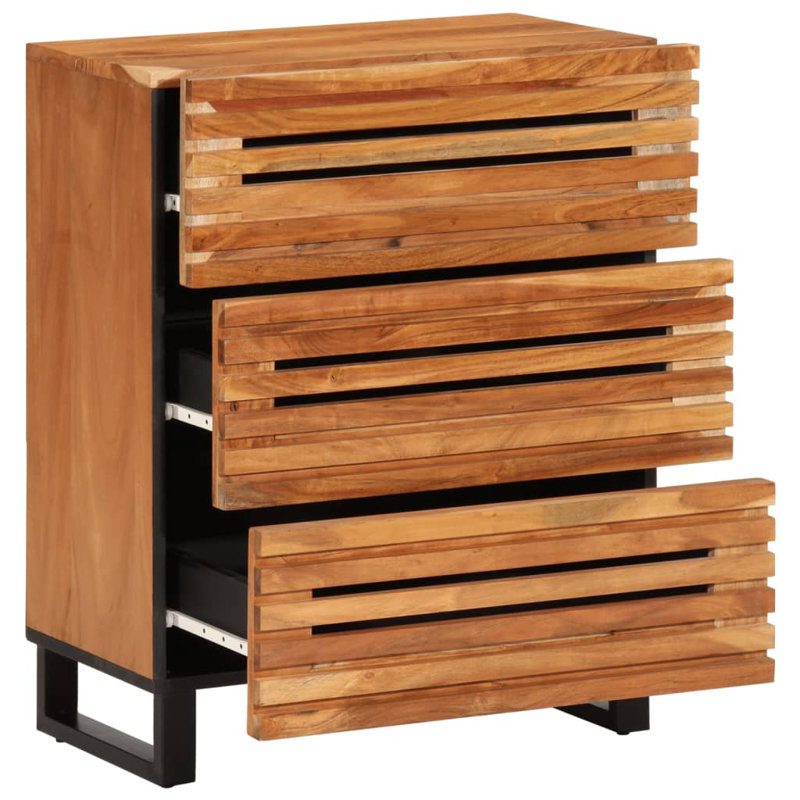 Briseis 60cm W 3 - Drawer Chest of Drawers, Ochre brown