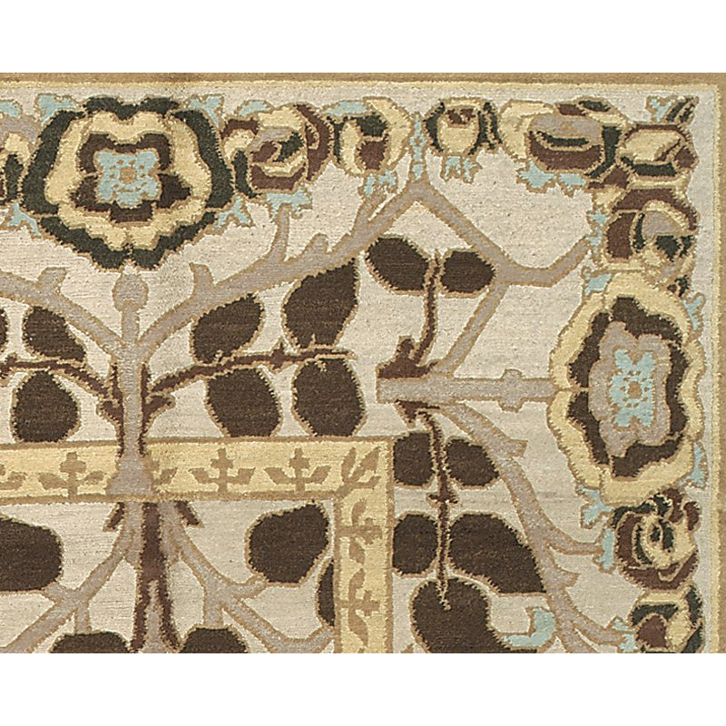 Inverness Wool Oriental Area Rug in Beige/Brown, Rectangle 6' x 9'