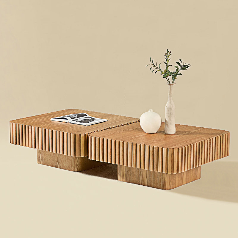 Ensemble de tables basses Handcraft, Naturel