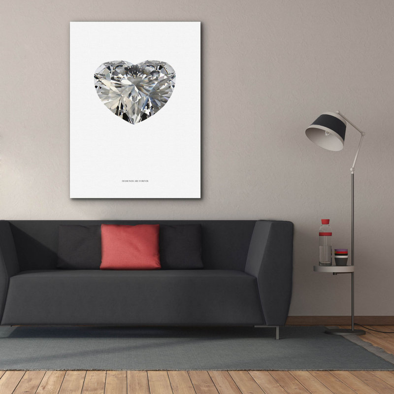 «Diamonds Are Forever I On Canvas» par TypeLike Print, H 54 po x l 40 po x P 1,5 po