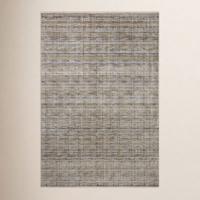 Beige Gray Striped Rug