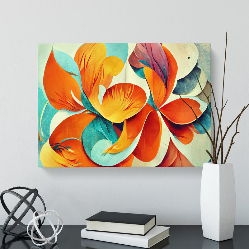Artistic Flowers Abstract Vol.6 - Wrapped Canvas, 35cm H x 50cm W x 3cm D