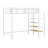 Twin Size Metal Loft Bed With Upper Grid Storage Shelf And Lateral Storage Ladder-118726666