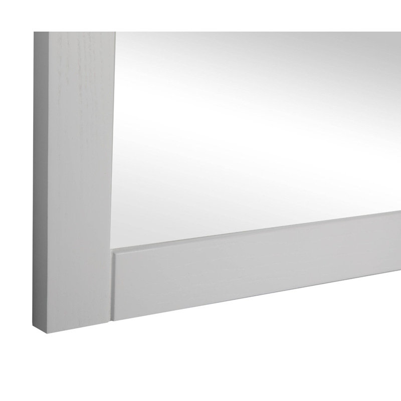 Miroir mural Lenelle, Blanc mat