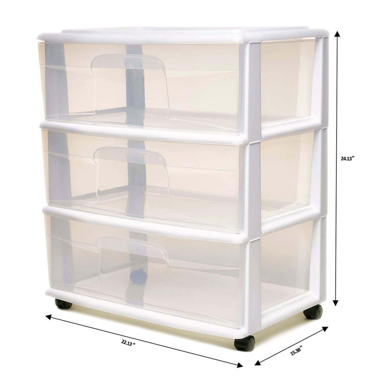 Homz 6-Drawer Plastic Bedroom & Closet Organizer Storage, Clear