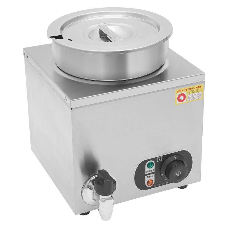 Distributeur de fromage électrique avec chauffe-soupe à température réglable 1,85Gal