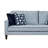 Colin Sofa, 4 Houndstooth Throw Pillows, Blue Polyester, 85 Inch