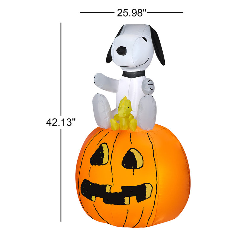 Peanuts Snoopy et Woodstock sur citrouille gonflable