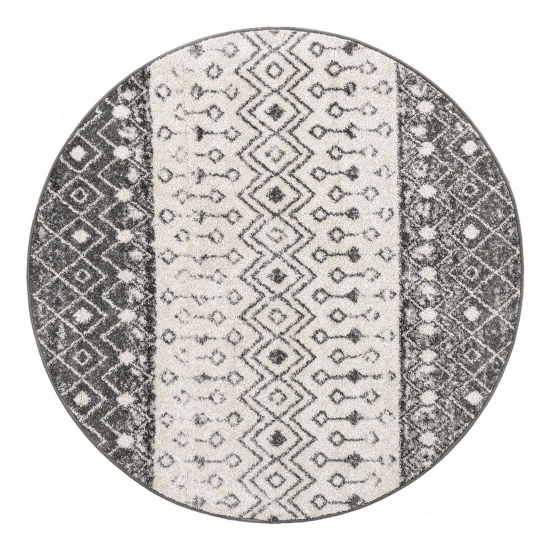 Somerville Geometric Indoor Rug, Round 5'3"