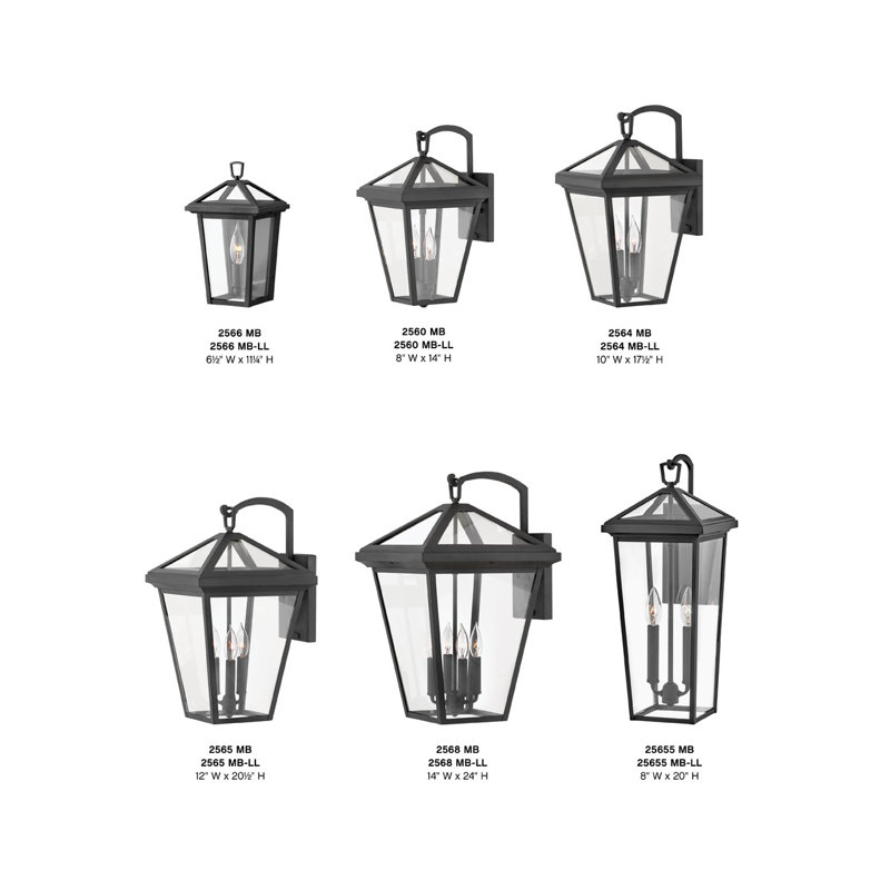 Alford Place 4-Light Outdoor Wall Lantern, Museum Black