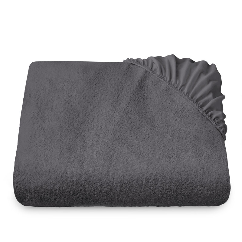 Protège-matelas ajusté ultra doux de qualité supérieure, Grand, Gris