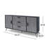 Armoire de rangement multifonctionnelle grise - l 59,8 po x P 16,65 po x P 29,09 po avec trois tiroirs et chêne ouvert