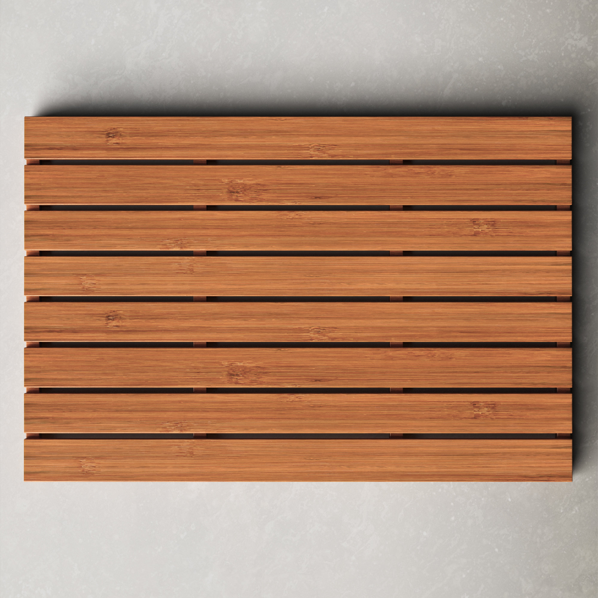 001 Bathroom Wood Strip Floor Doormat Bath Wood Non-slip Mold