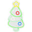 Silhouette de sapin de Noël 15 po à lumières DEL de style néon