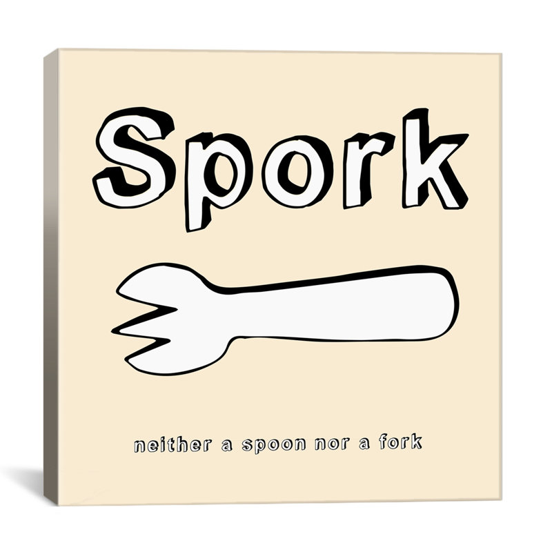 Art sur toile spork (ni une cuillère ni une fourche) Kitchen, H 37 po x l 37 po x P 0,75 po