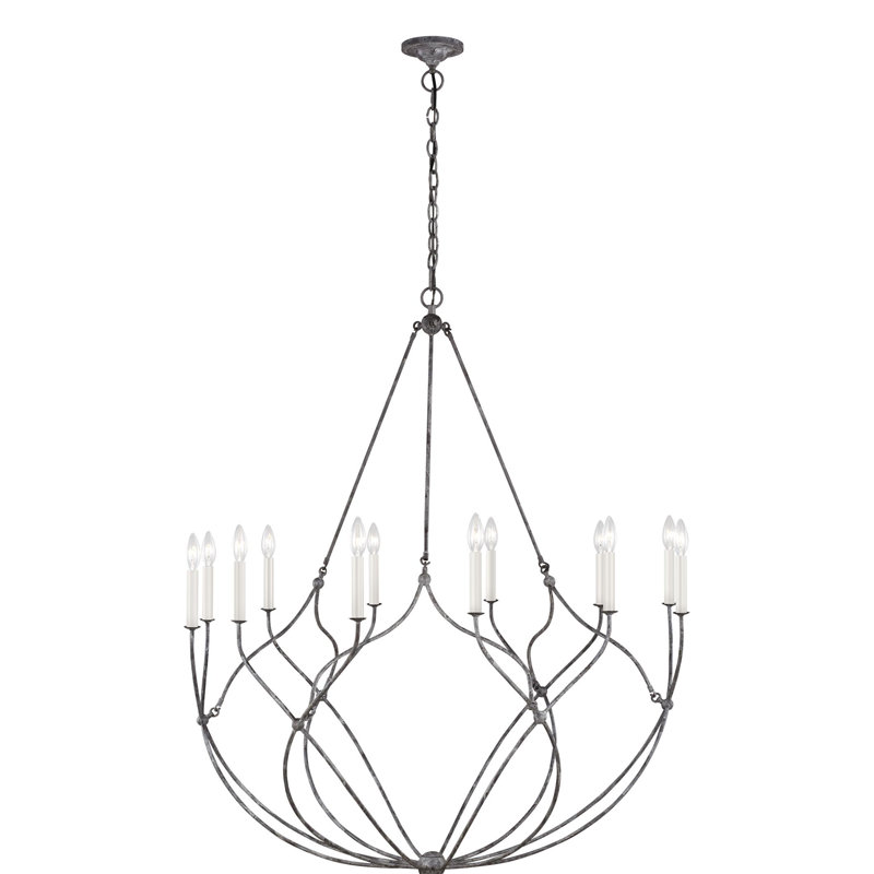 Cirone 12 - Light Dimmable Empire Chandelier, 47.25" H x 43.5" W x 43.5" D