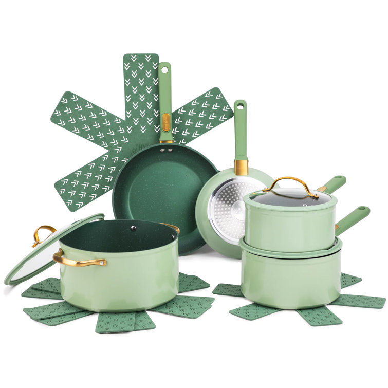 c&g outdoors 12 - Piece Non-Stick Ceramic Cookware Set