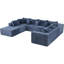 Canapé modulaire avec repose-pieds 135 po Cloud